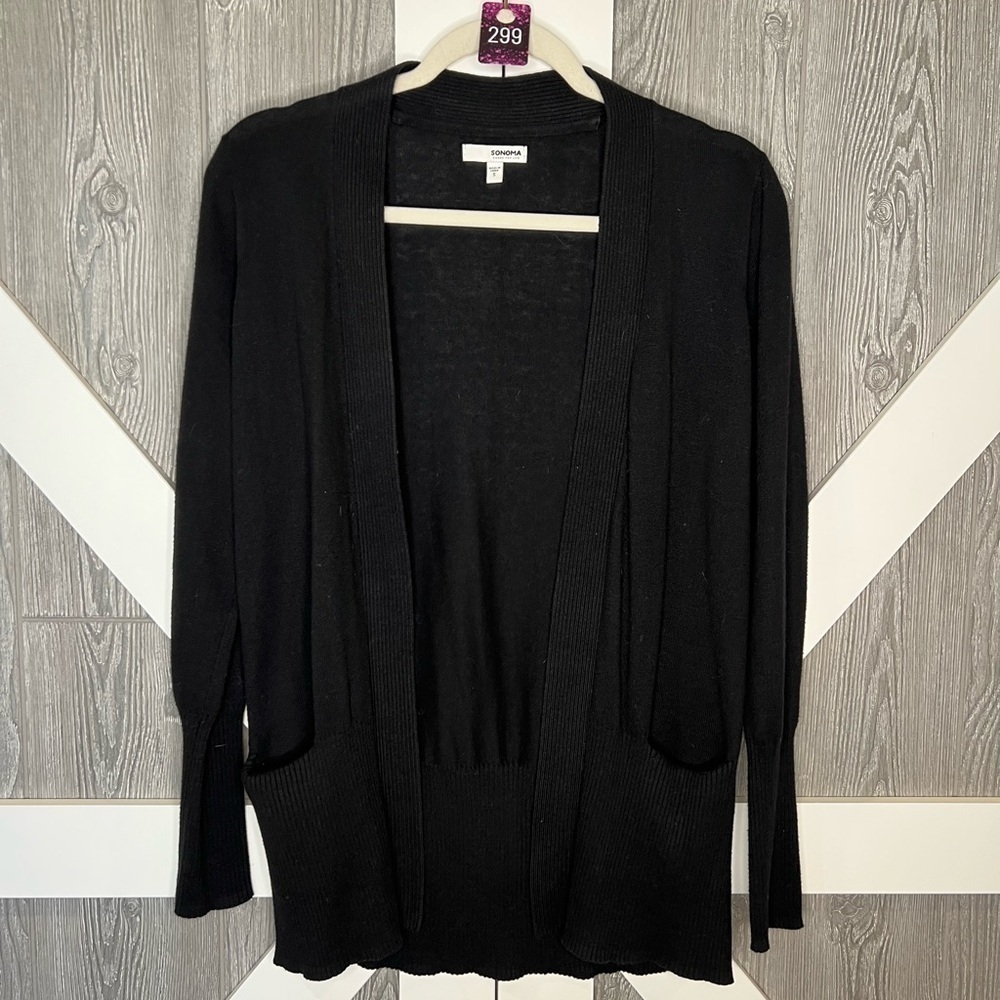 299. Sonoma Women's Black Cardigan Sweater